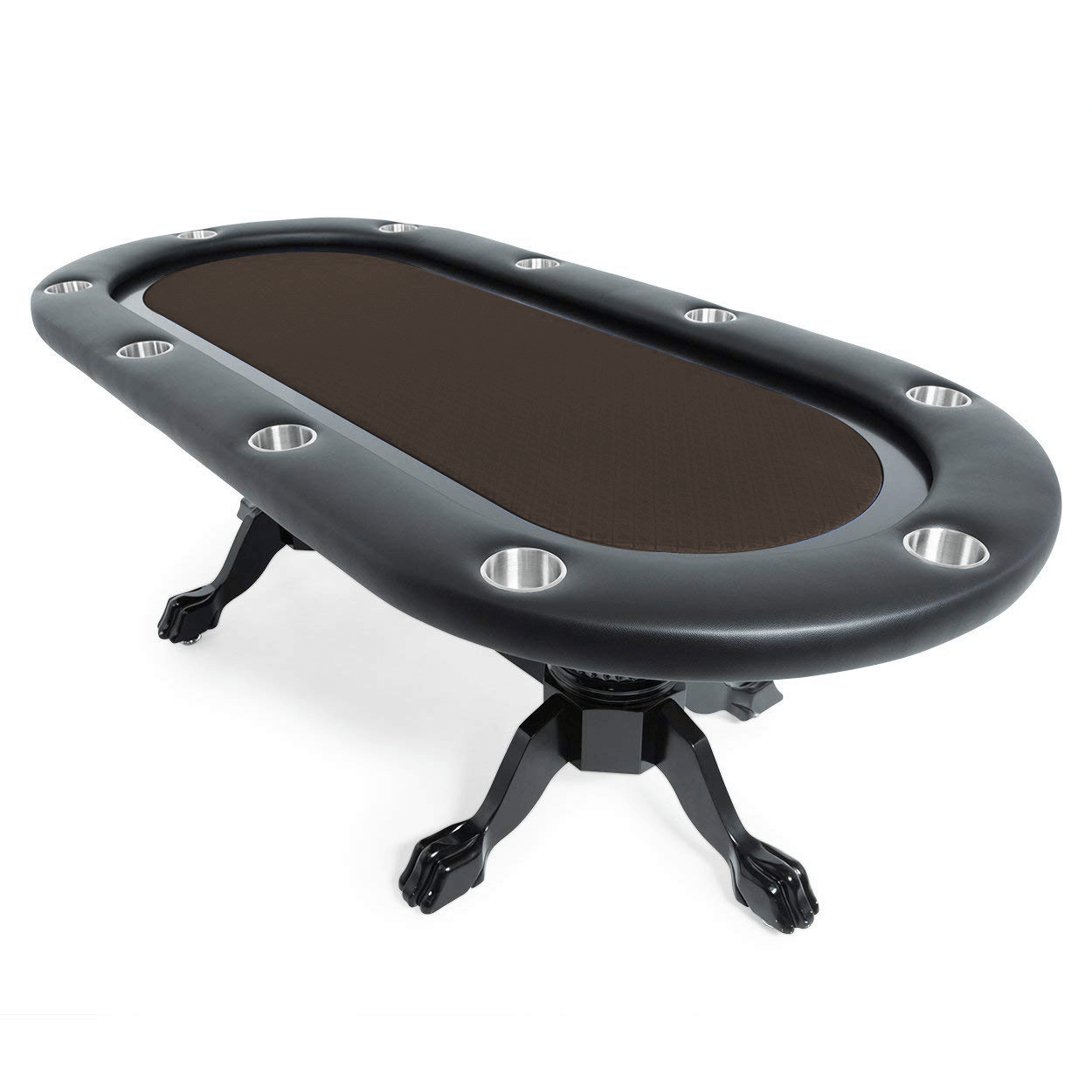 BBO Poker Tables Elite Black Oval Poker Table 10 Person