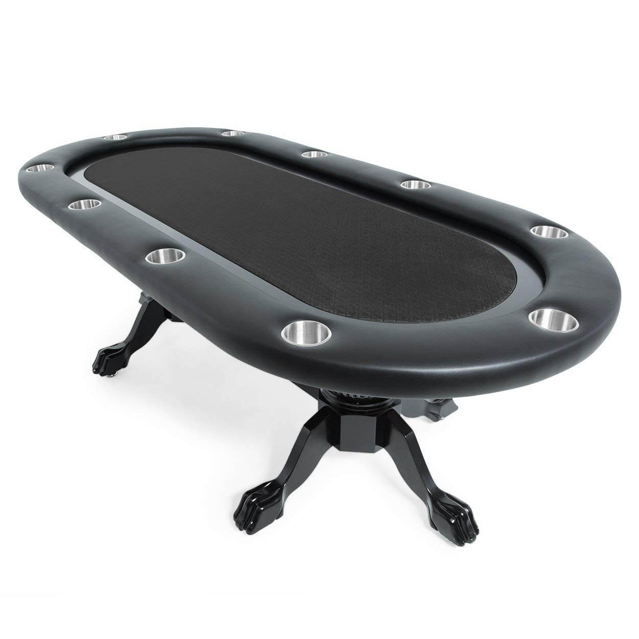 BBO Poker Tables Elite Black Oval Poker Table 10 Person