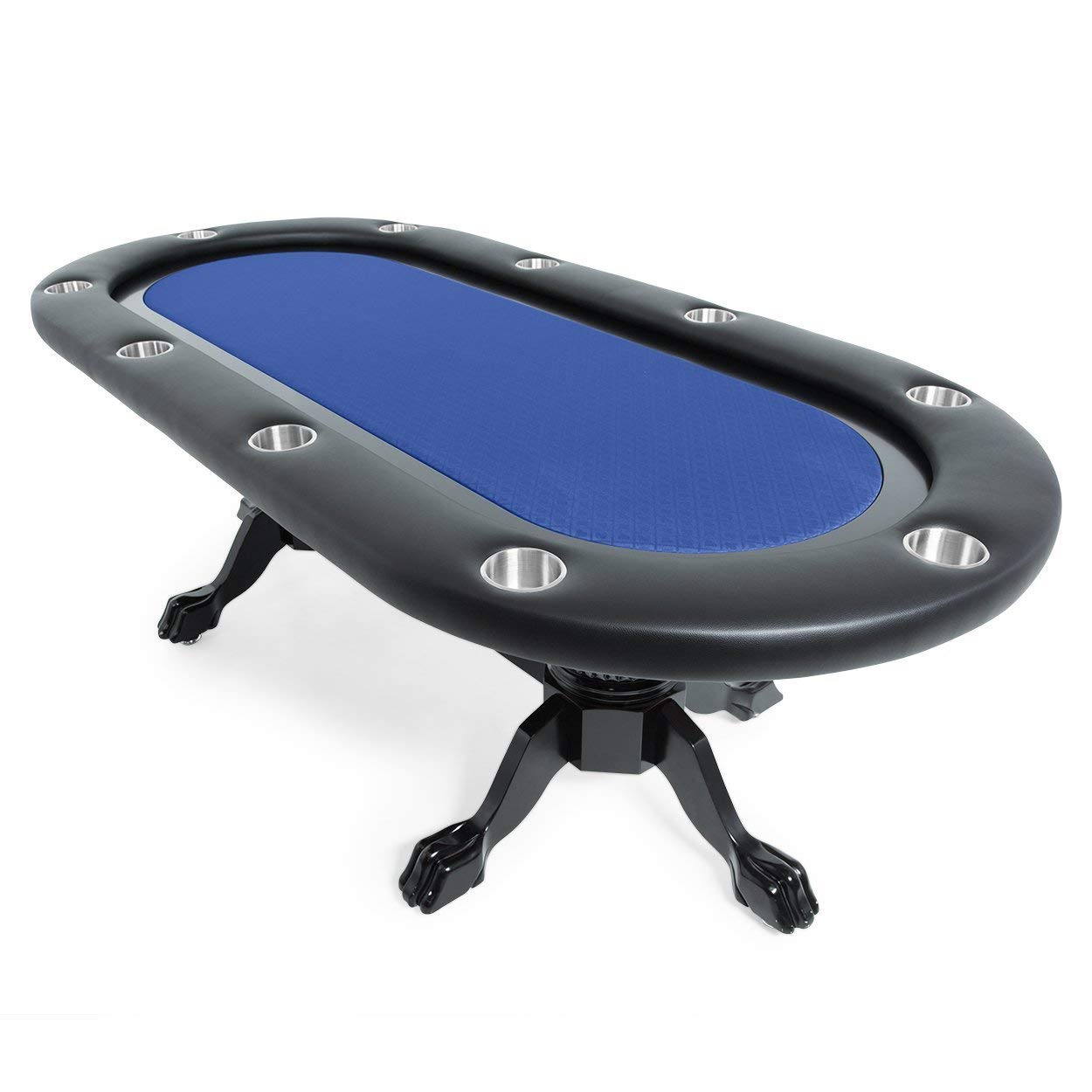 BBO Poker Tables Elite Black Oval Poker Table 10 Person