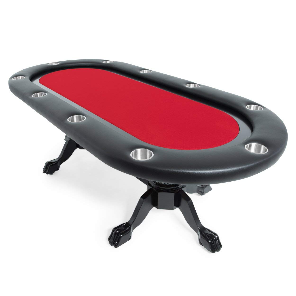BBO Poker Tables Elite Black Oval Poker Table 10 Person