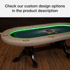BBO Poker Tables Elite Alpha LED Black Oval Poker Table