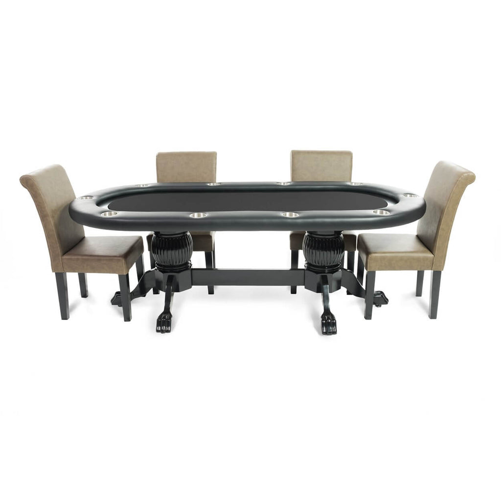 BBO Poker Tables Elite Black Oval Poker Table 10 Person