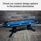 BBO Poker Tables Elite Black Oval Poker Table 10 Person