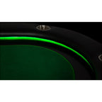 BBO Poker Tables Elite Alpha LED Black Oval Poker Table