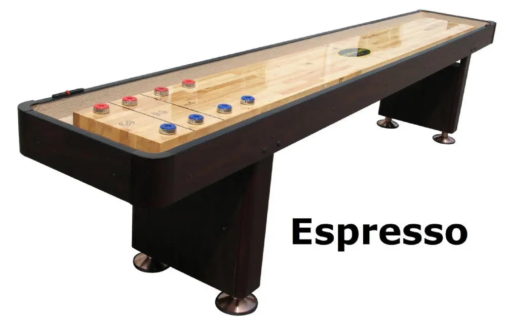 "The Standard" 9 Foot Shuffleboard Table by Berner Billiards in Cherry, Espresso or Black