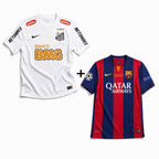Maglia Neymar Santos Home 2012/13 + Maglia Neymar Barcellona Home Final UCL 2014/15