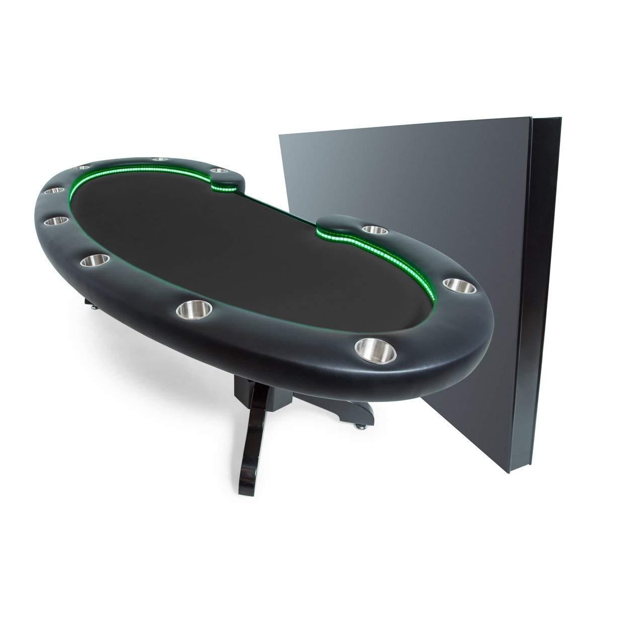 BBO Poker Tables Lumen HD LED Black Poker Table 10 Person