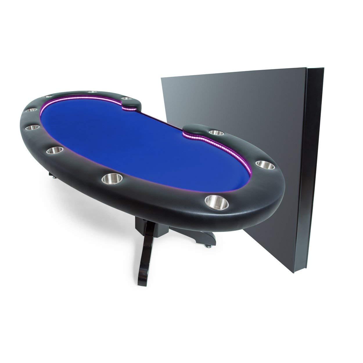 BBO Poker Tables Lumen HD LED Black Poker Table 10 Person