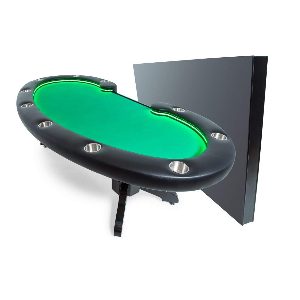 BBO Poker Tables Lumen HD LED Black Poker Table 10 Person