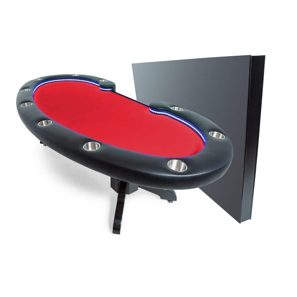 BBO Poker Tables Lumen HD LED Black Poker Table 10 Person