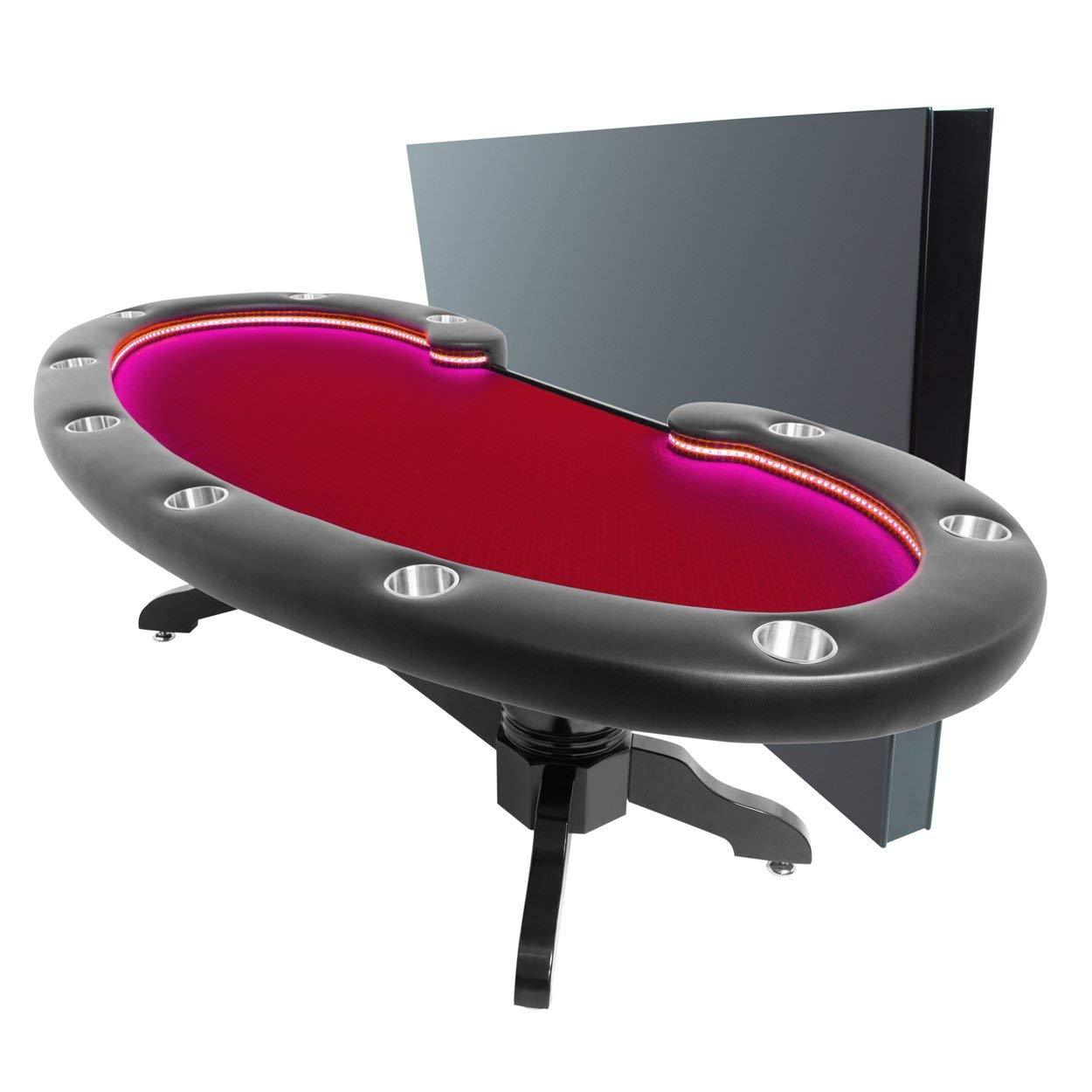 BBO Poker Tables Lumen HD LED Black Poker Table 10 Person