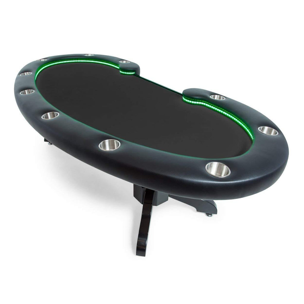 BBO Poker Tables Lumen HD LED Black Poker Table 10 Person