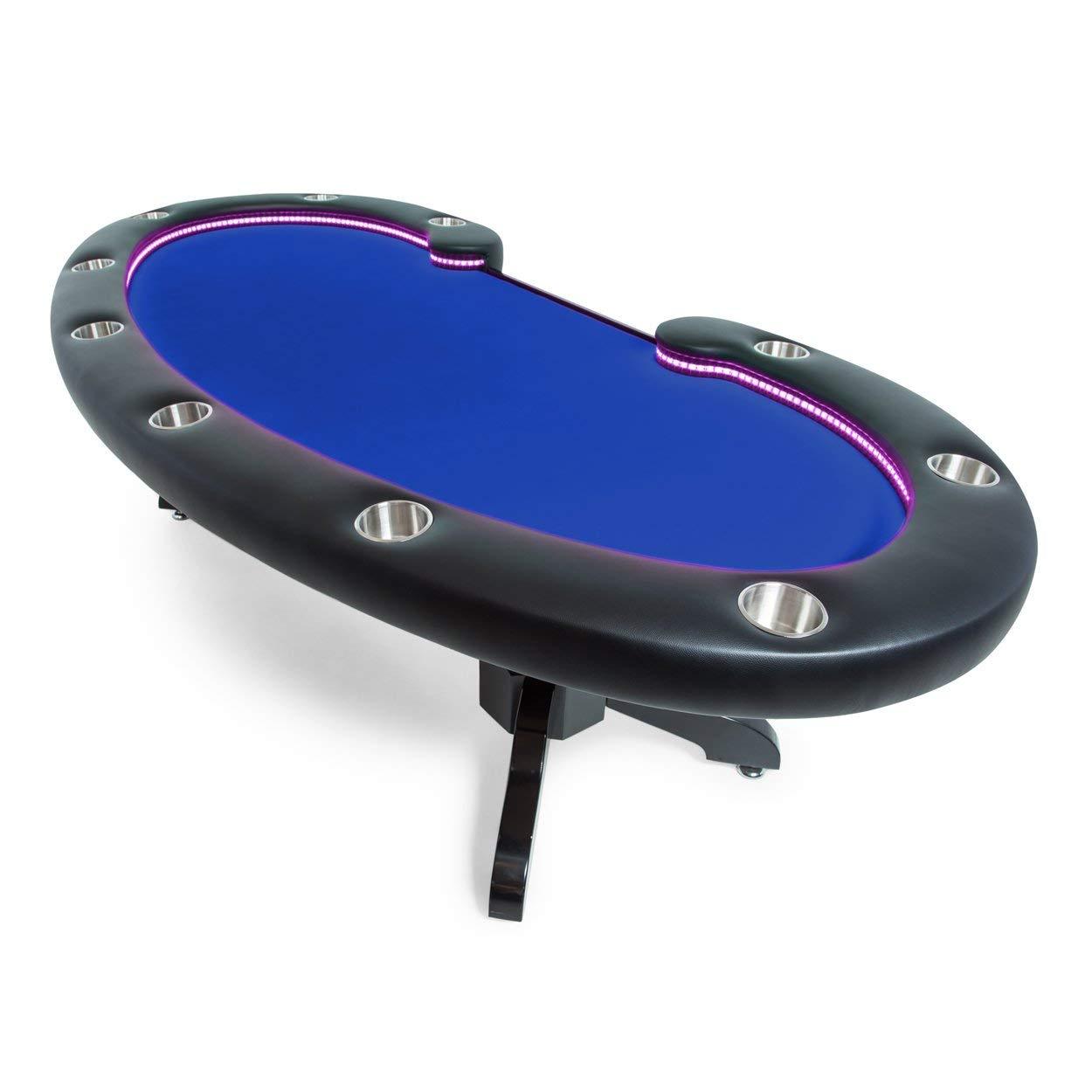 BBO Poker Tables Lumen HD LED Black Poker Table 10 Person