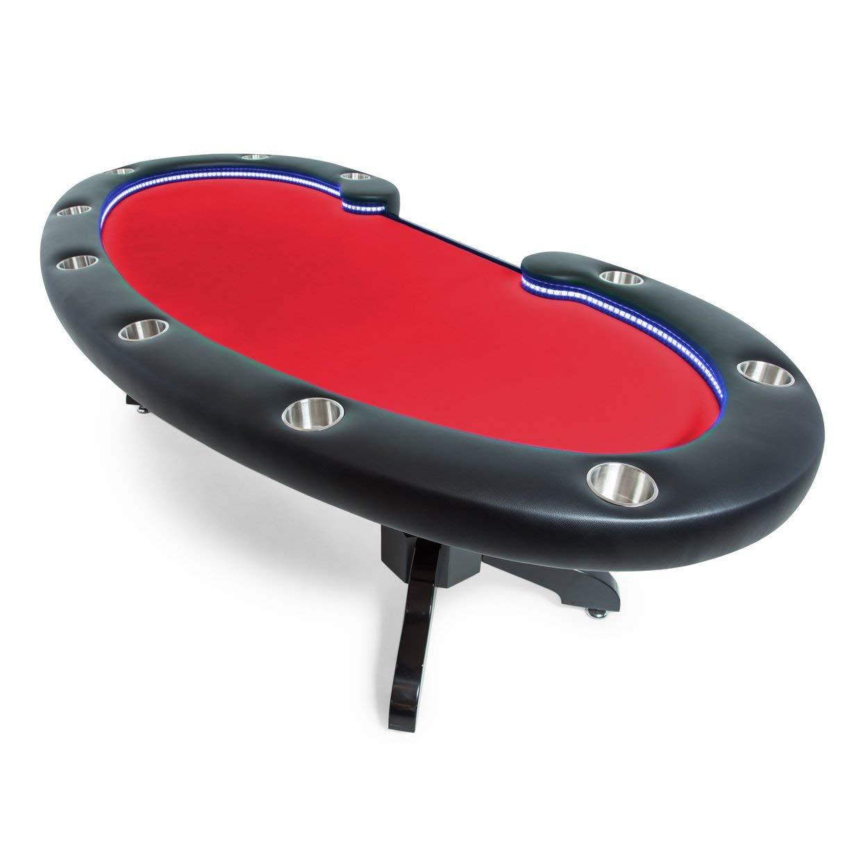 BBO Poker Tables Lumen HD LED Black Poker Table 10 Person