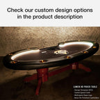 BBO Poker Tables Lumen HD LED Black Poker Table 10 Person