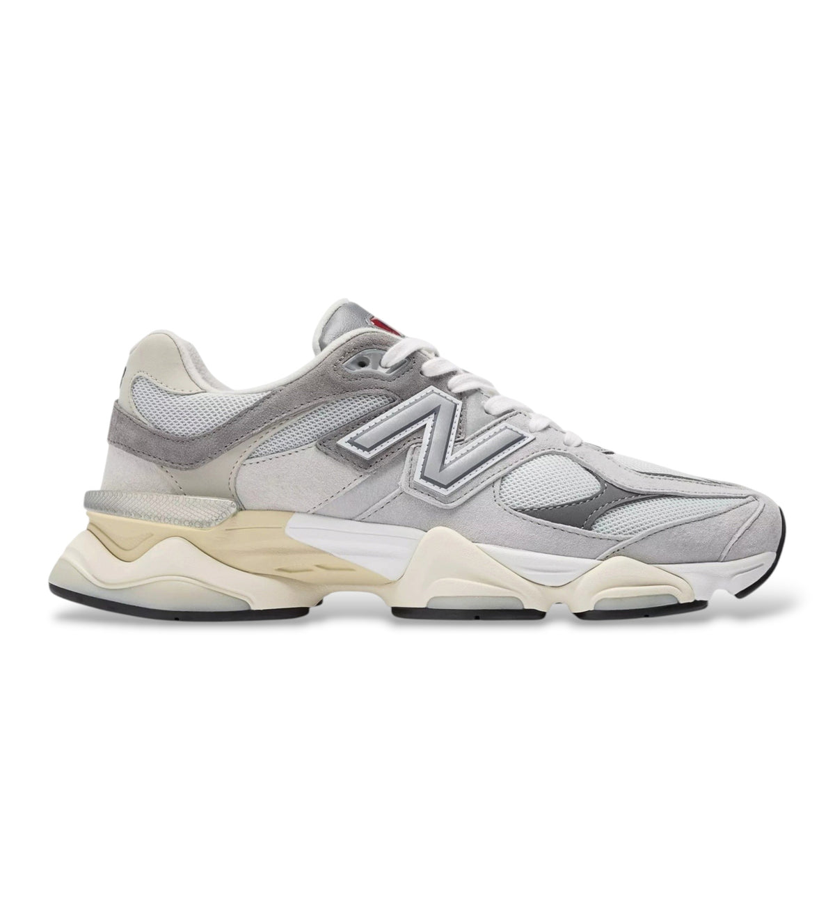 New Balance 9060 grey leather trainers