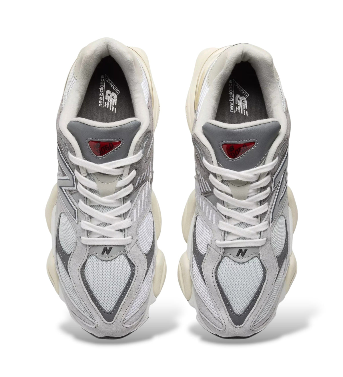 New Balance 9060 grey leather trainers