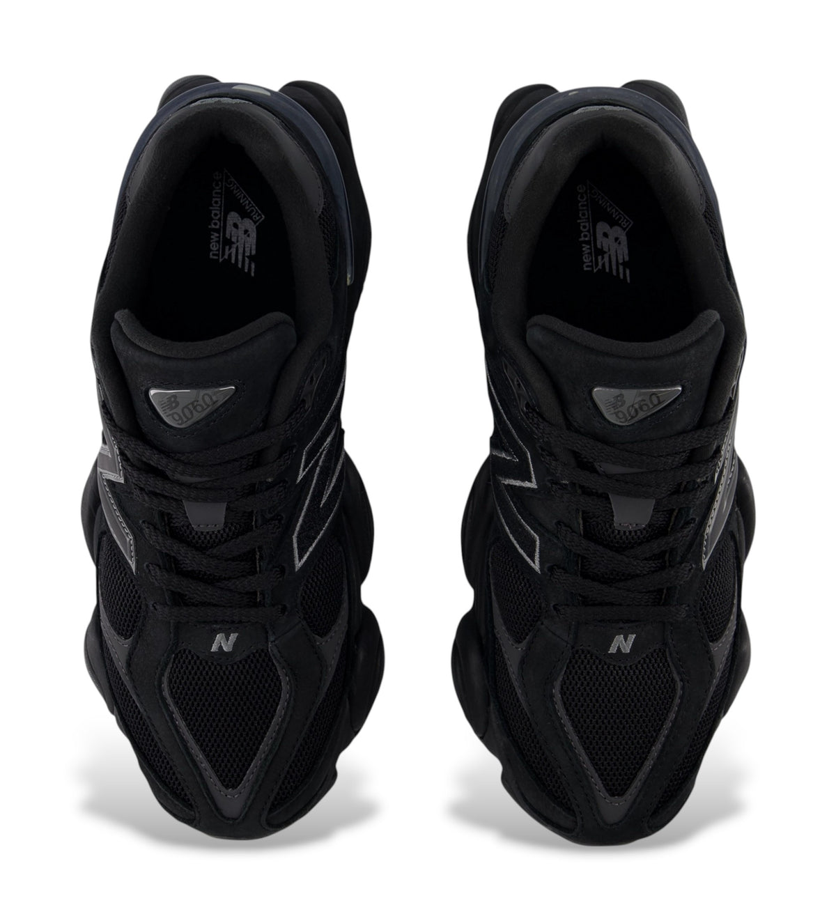 New Balance 9060 black leather trainers