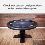 BBO Poker Tables Nighthawk Black Round Poker Table 8 Person