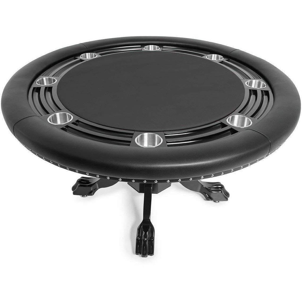 BBO Poker Tables Nighthawk Black Round Poker Table 8 Person