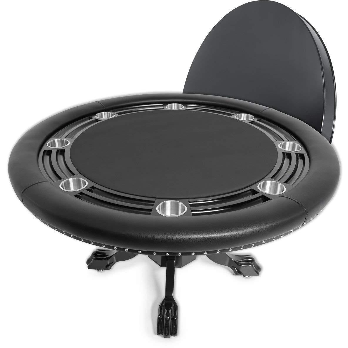 BBO Poker Tables Nighthawk Black Round Poker Table 8 Person