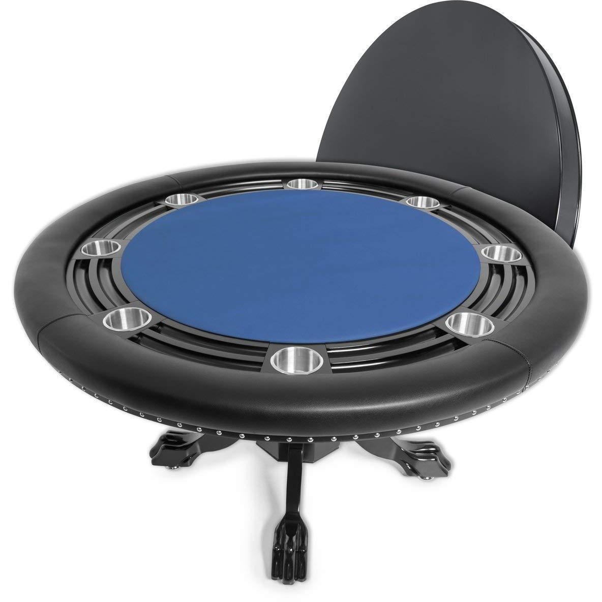 BBO Poker Tables Nighthawk Black Round Poker Table 8 Person