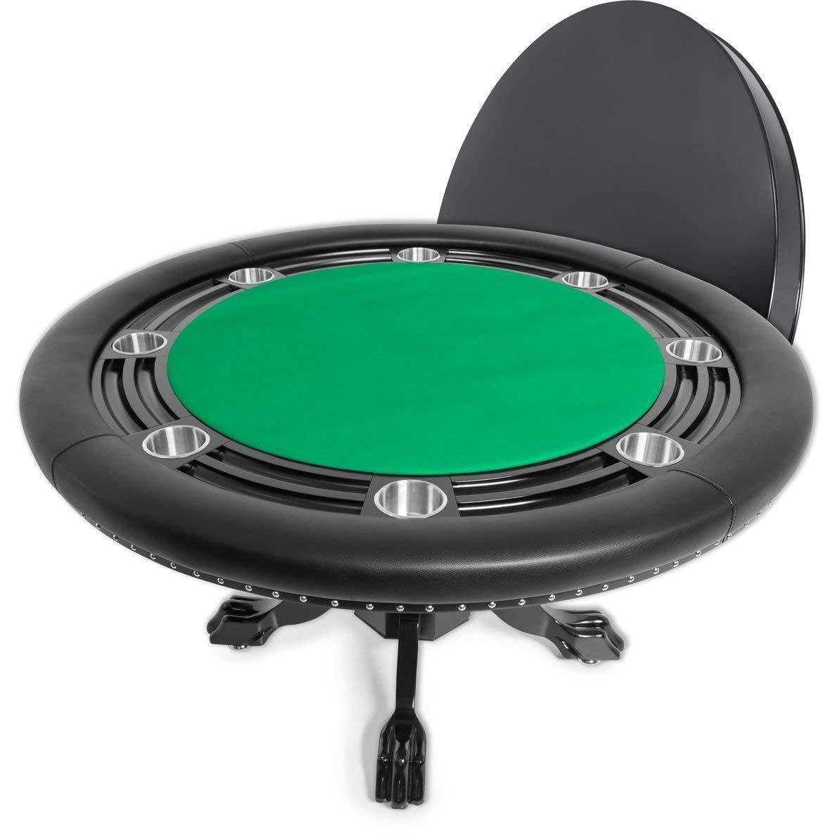 BBO Poker Tables Nighthawk Black Round Poker Table 8 Person