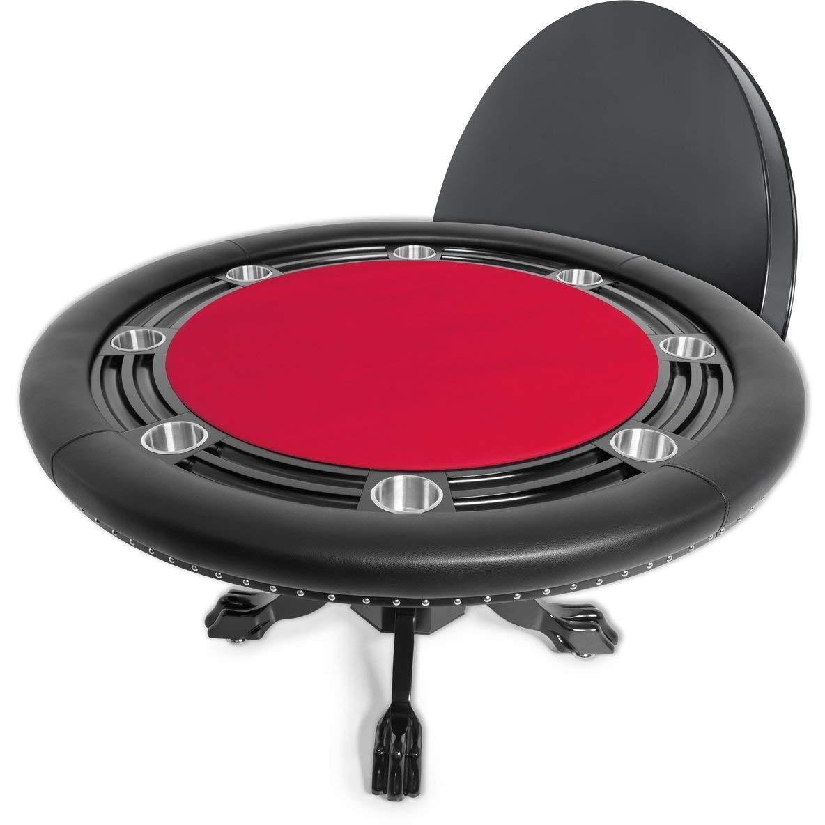BBO Poker Tables Nighthawk Black Round Poker Table 8 Person