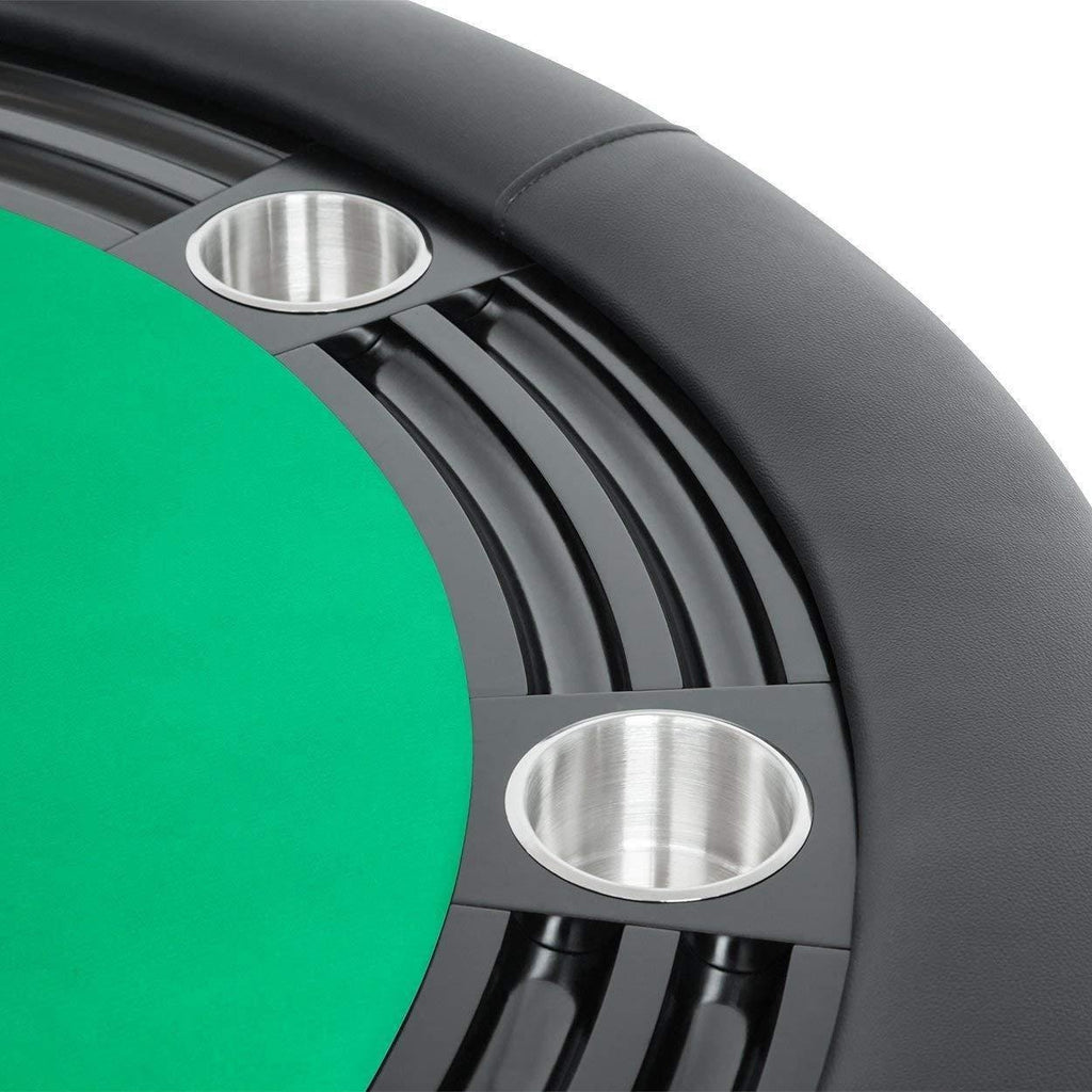 BBO Poker Tables Nighthawk Black Round Poker Table 8 Person