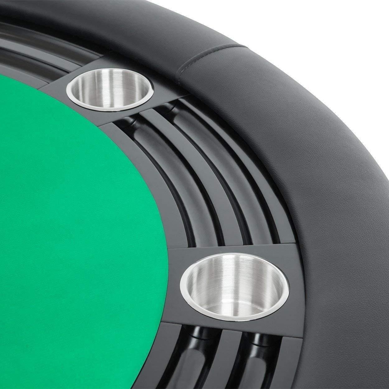 BBO Poker Tables Nighthawk Black Round Poker Table 8 Person