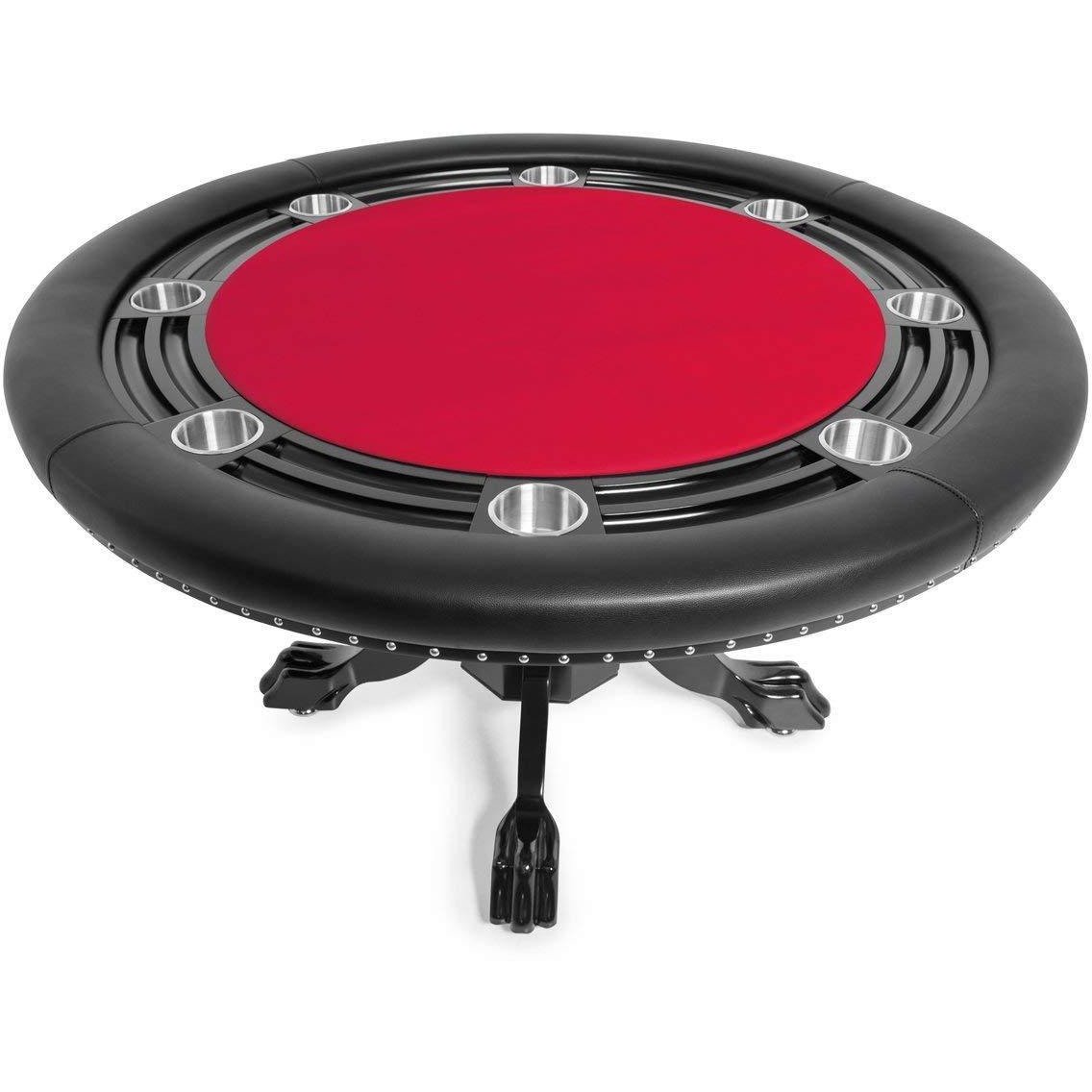 BBO Poker Tables Nighthawk Black Round Poker Table 8 Person