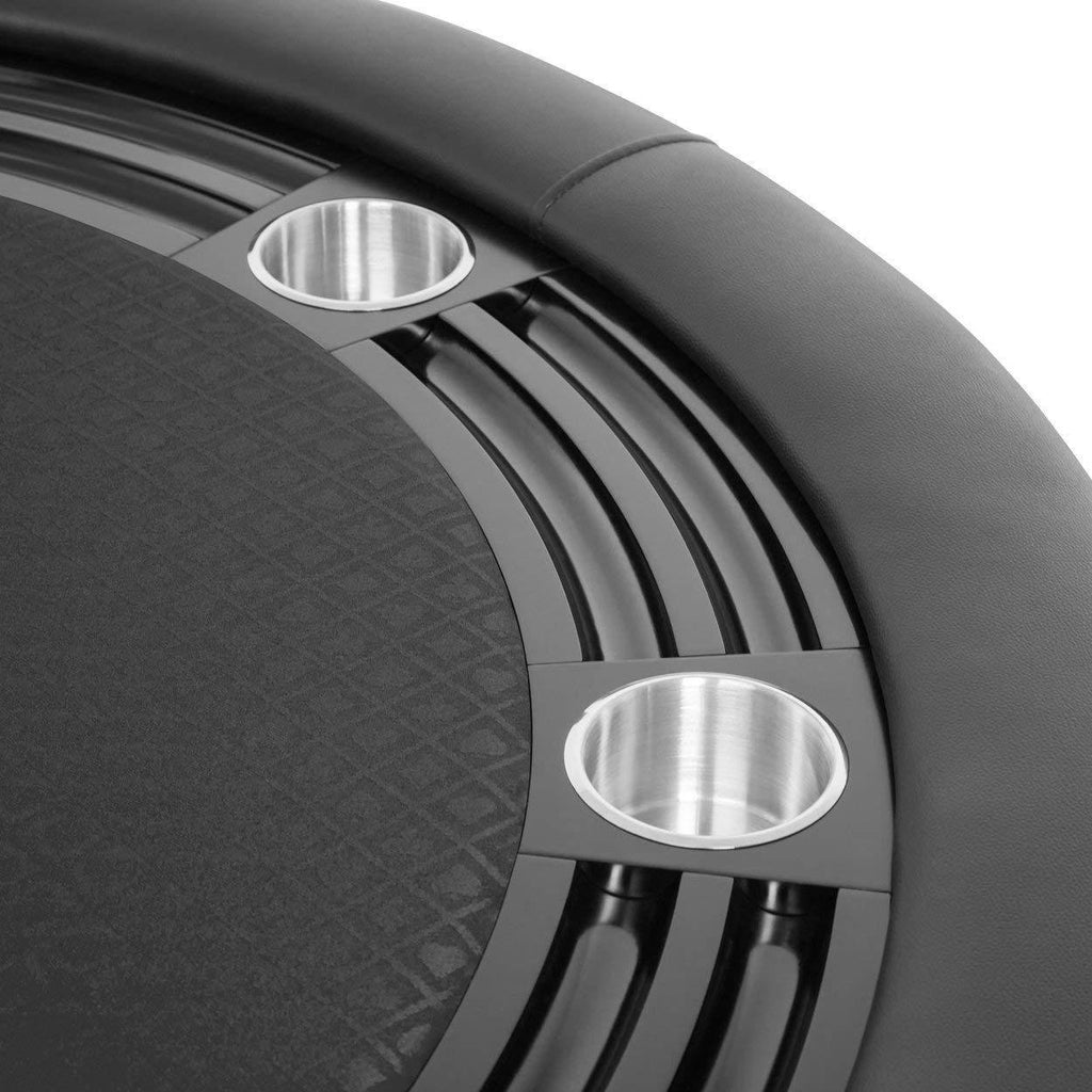 BBO Poker Tables Nighthawk Black Round Poker Table 8 Person