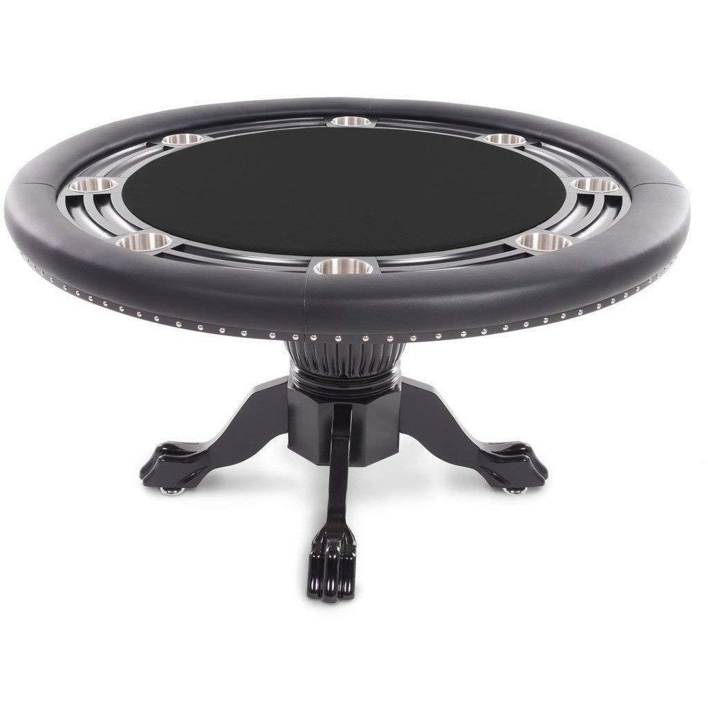 BBO Poker Tables Nighthawk Black Round Poker Table 8 Person