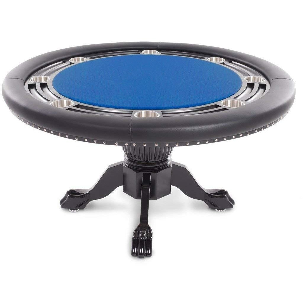 BBO Poker Tables Nighthawk Black Round Poker Table 8 Person
