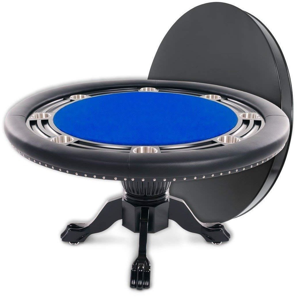 BBO Poker Tables Nighthawk Black Round Poker Table 8 Person