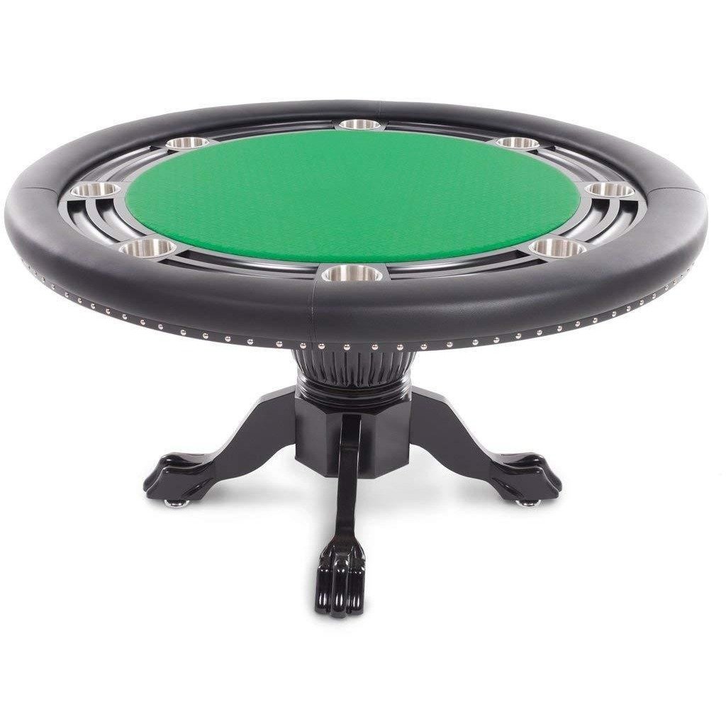 BBO Poker Tables Nighthawk Black Round Poker Table 8 Person