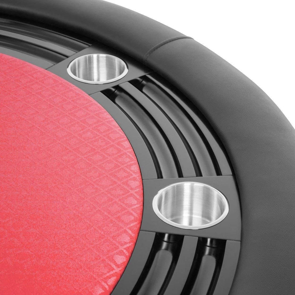 BBO Poker Tables Nighthawk Black Round Poker Table 8 Person