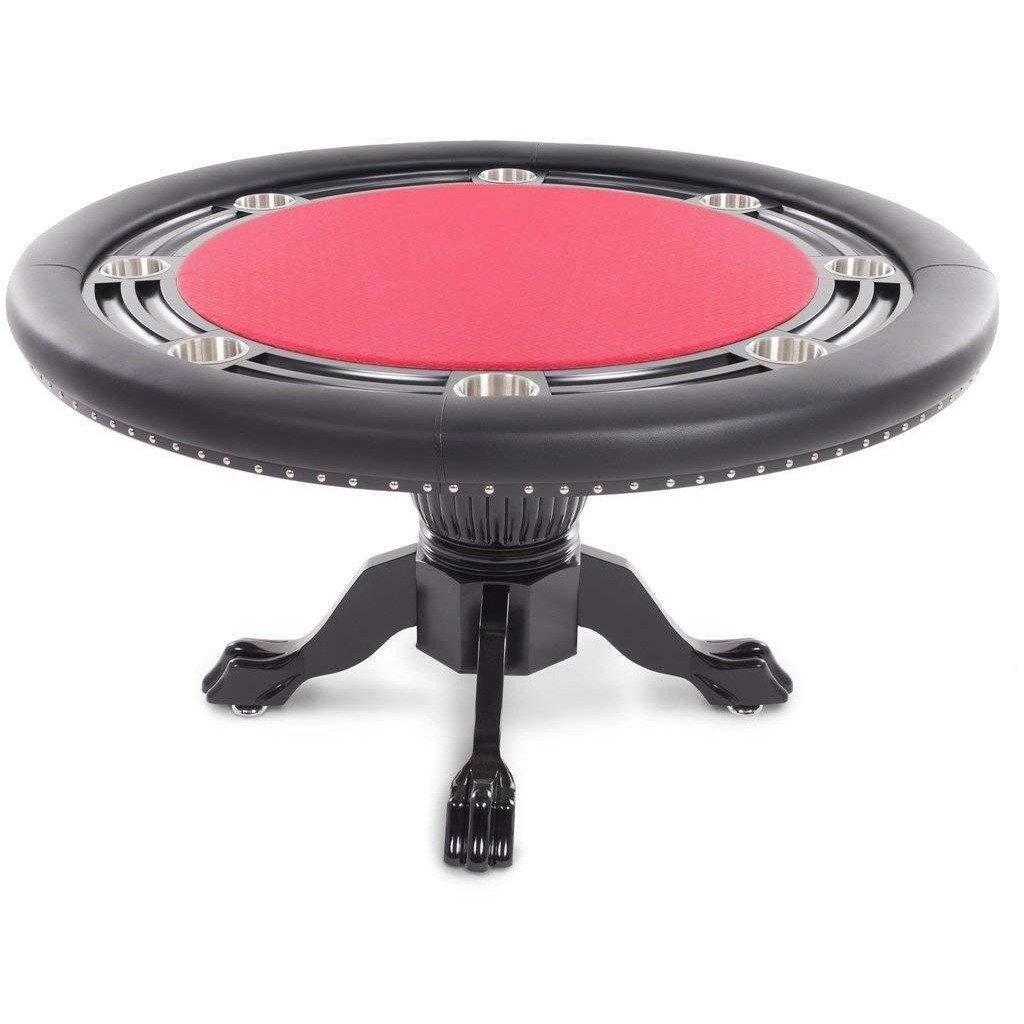 BBO Poker Tables Nighthawk Black Round Poker Table 8 Person