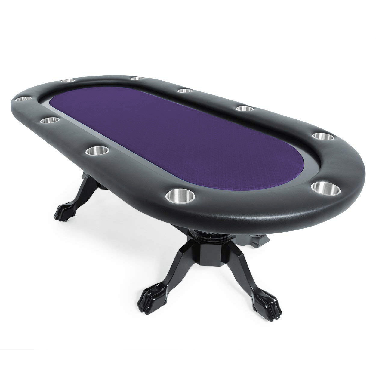 BBO Poker Tables Elite Black Oval Poker Table 10 Person