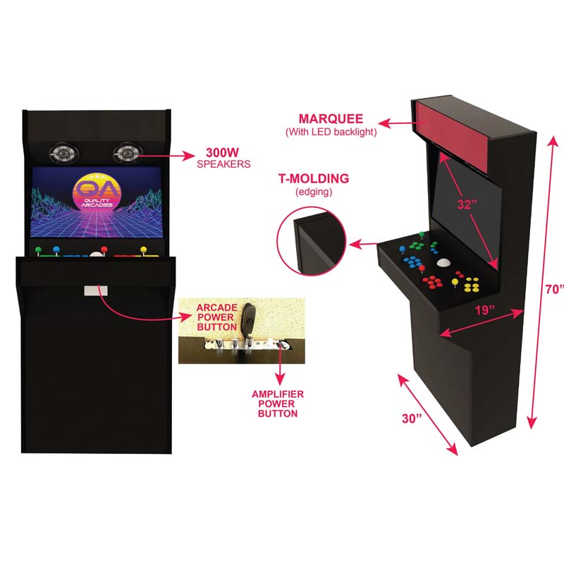Quality Arcades Retro-Slim Arcade Cabinet