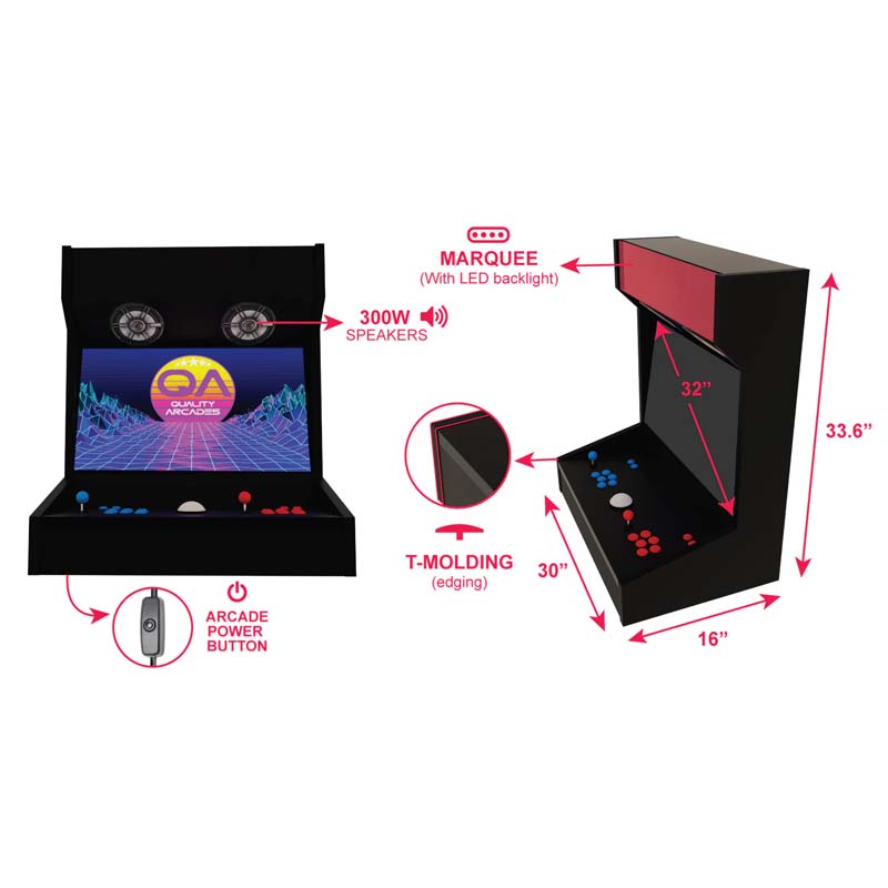 Quality Arcades Wall Mount Arcade Cabinet