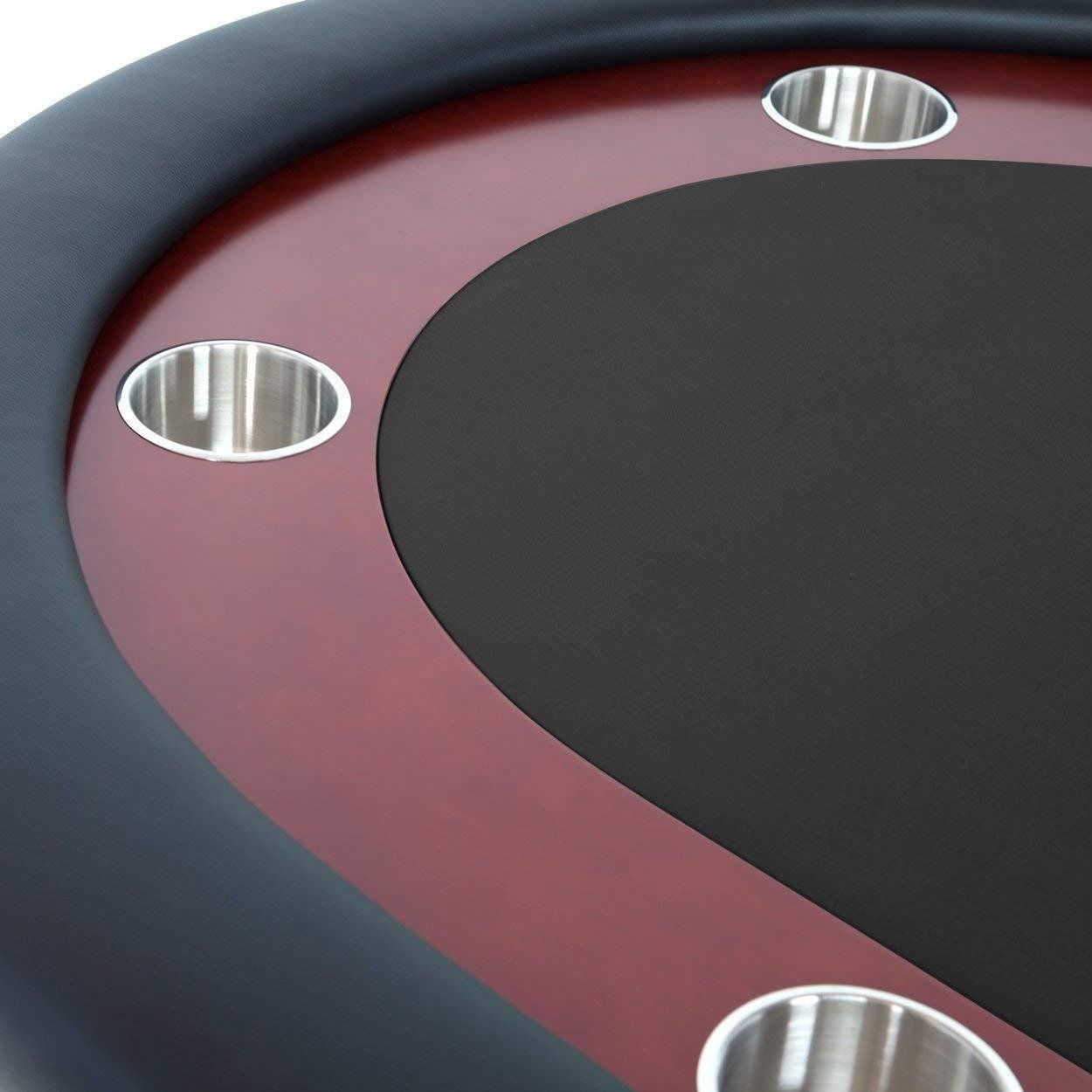 BBO Poker Tables Rockwell Mahogany Oval Poker Table