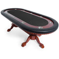 BBO Poker Tables Rockwell Mahogany Oval Poker Table