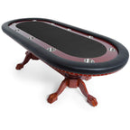 BBO Poker Tables Rockwell Mahogany Oval Poker Table
