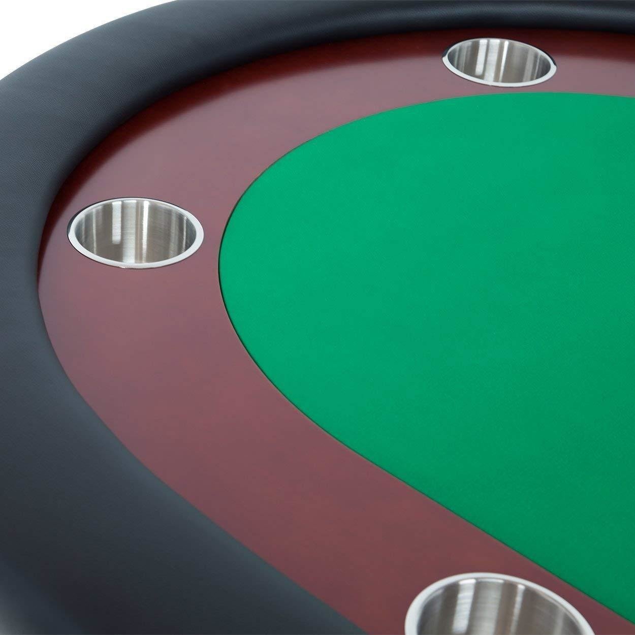 BBO Poker Tables Rockwell Mahogany Oval Poker Table