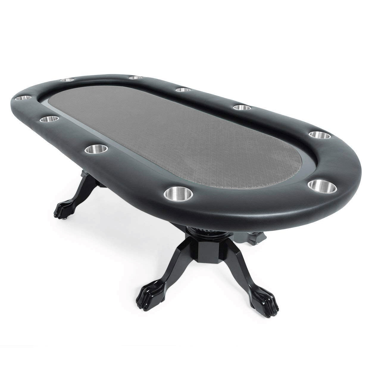 BBO Poker Tables Elite Black Oval Poker Table 10 Person