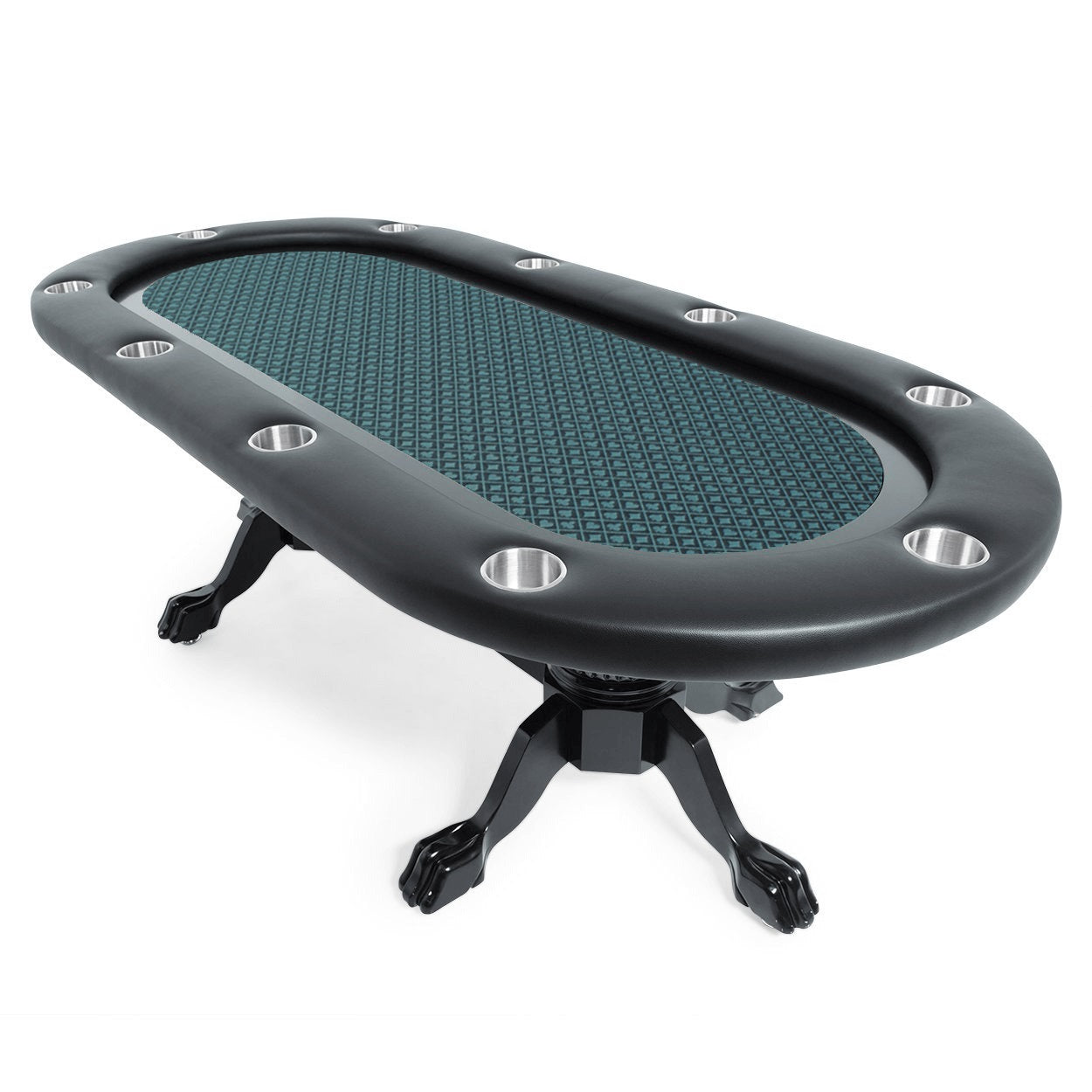 BBO Poker Tables Elite Black Oval Poker Table 10 Person