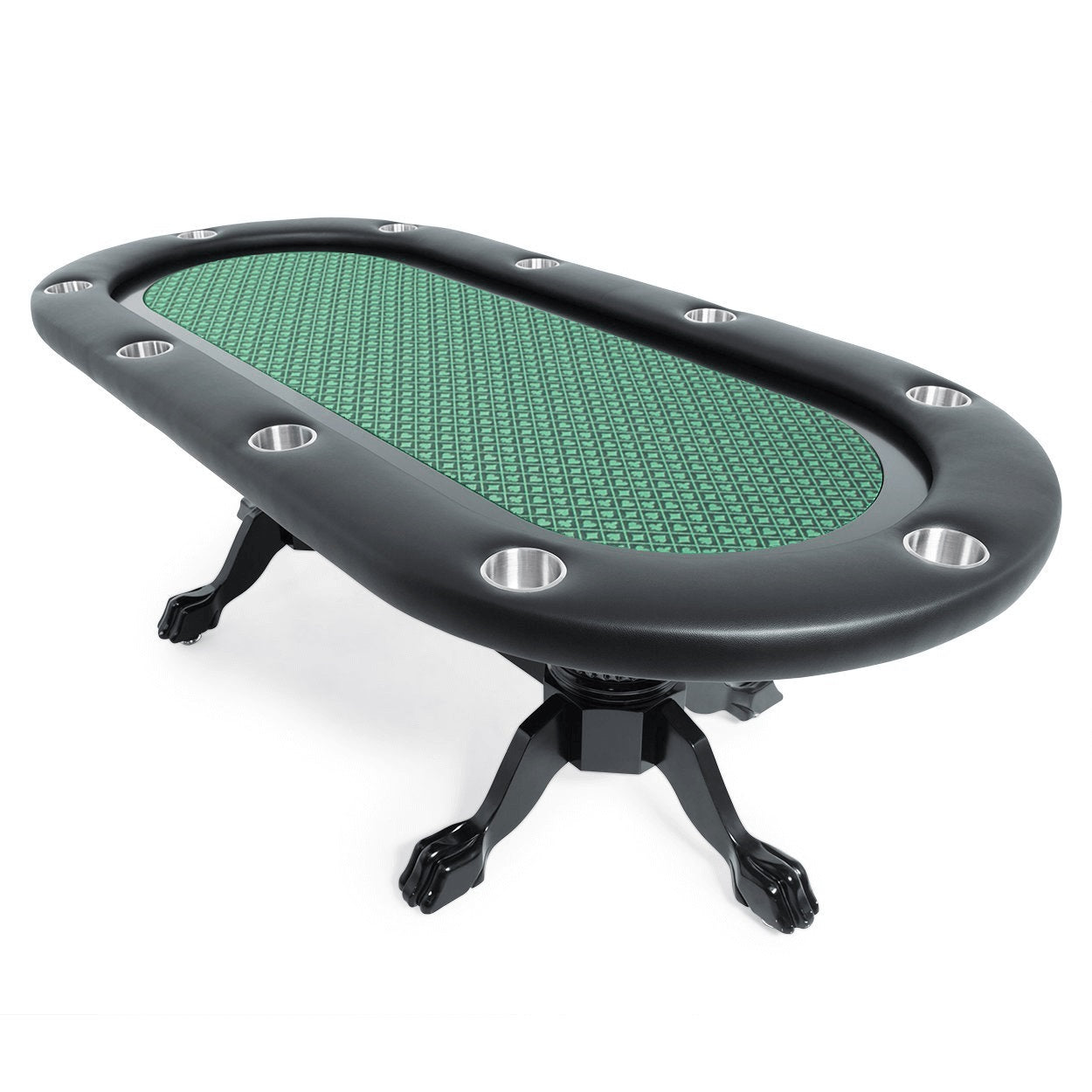 BBO Poker Tables Elite Black Oval Poker Table 10 Person