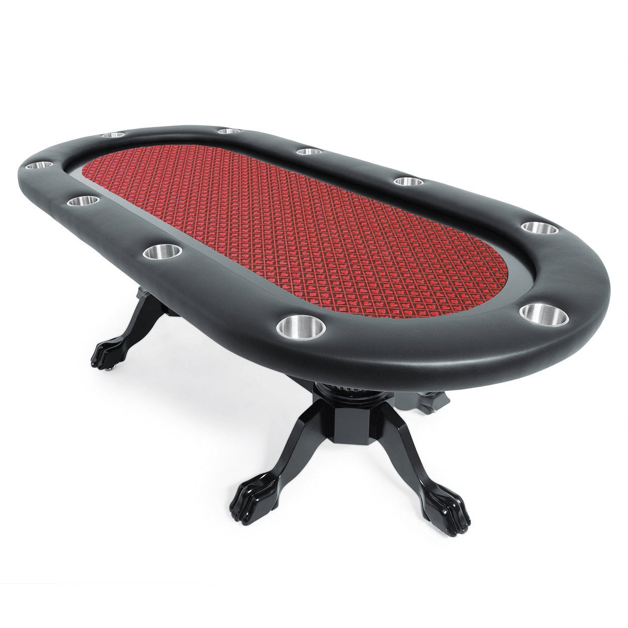 BBO Poker Tables Elite Black Oval Poker Table 10 Person